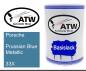 Preview: Porsche, Prussian Blue Metallic, 33X: 500ml Lackdose, von ATW Autoteile West.